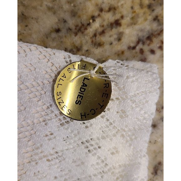 New! Vtg One Size White Lace Stretch Nylon Floral Formal Gloves 12" Long Japan - Picture 7 of 12